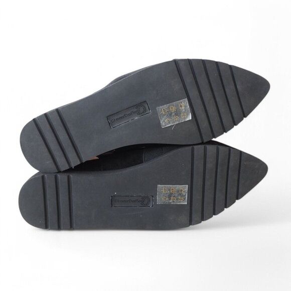 L’Amour Des Pieds Slingback Suede Point Toe Flats Black Women's 6.5M - Picture 8 of 11